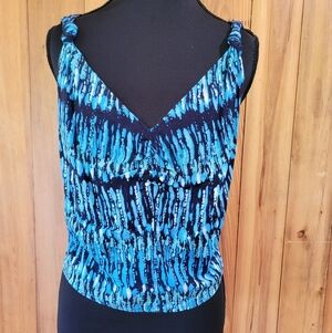 Tommy Hilfiguer Blue and Black Women's Top